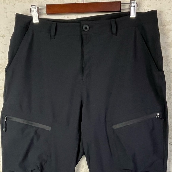 EDDIE BAUER Womens Black Fleece Lined Pants Size 12 Cold Weather - Picture 3 of 15